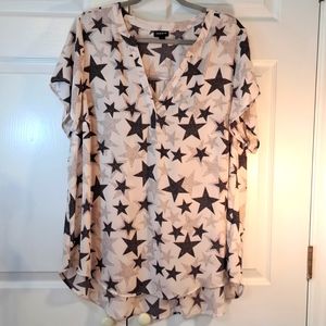 Torrid Georgette Hi-Low Short Sleeve Blouse